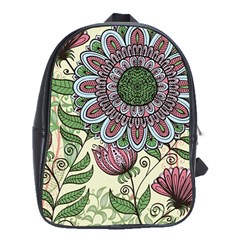 Flower Mandala School Bag (xl) by goljakoff