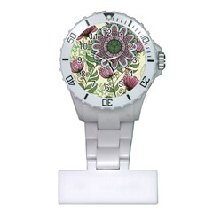 Flower Mandala Plastic Nurses Watch by goljakoff