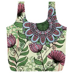 Flower Mandala Full Print Recycle Bag (xl) by goljakoff