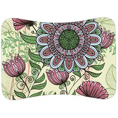 Flower Mandala Velour Seat Head Rest Cushion by goljakoff