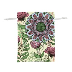 Flower Mandala Lightweight Drawstring Pouch (l) by goljakoff