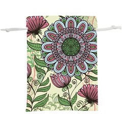 Flower Mandala  Lightweight Drawstring Pouch (xl) by goljakoff