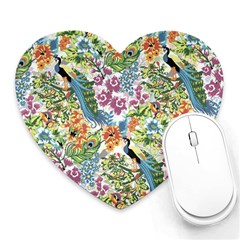 Peacock Pattern Heart Mousepads by goljakoff