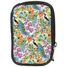 Peacock Pattern Compact Camera Leather Case by goljakoff