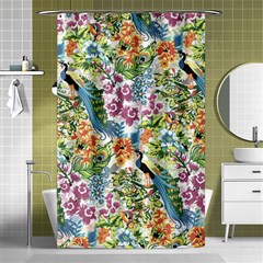 Peacock Pattern Shower Curtain 48  X 72  (small)  by goljakoff