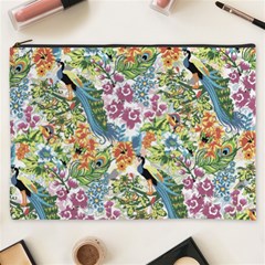 Peacock Pattern Cosmetic Bag (xxxl) by goljakoff