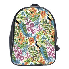 Peacock Pattern School Bag (xl) by goljakoff