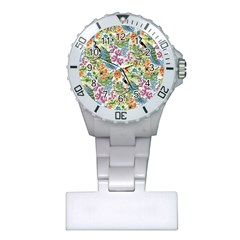 Peacock Pattern Plastic Nurses Watch by goljakoff