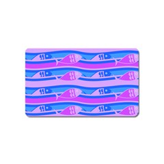 Fish Texture Blue Violet Module Magnet (name Card) by HermanTelo