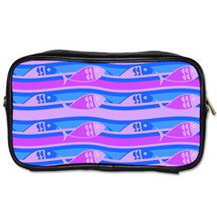 Fish Texture Blue Violet Module Toiletries Bag (one Side)