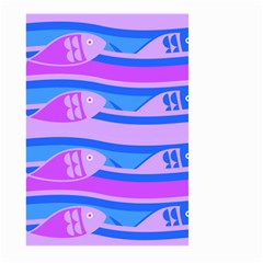 Fish Texture Blue Violet Module Large Garden Flag (two Sides)