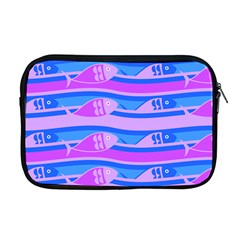 Fish Texture Blue Violet Module Apple Macbook Pro 17  Zipper Case by HermanTelo