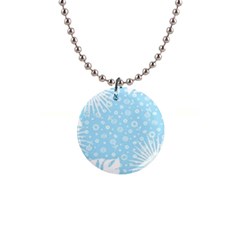 Flower Illustrations 1  Button Necklace by HermanTelo