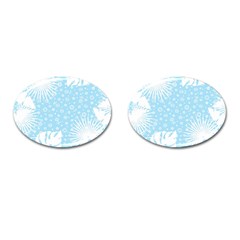 Flower Illustrations Cufflinks (oval)