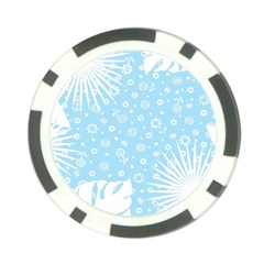 Flower Illustrations Poker Chip Card Guard