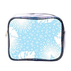 Flower Illustrations Mini Toiletries Bag (one Side)