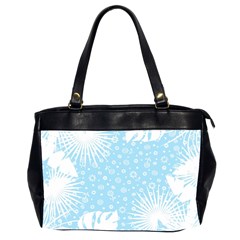 Flower Illustrations Oversize Office Handbag (2 Sides)