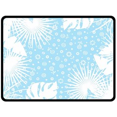 Flower Illustrations Fleece Blanket (large) 