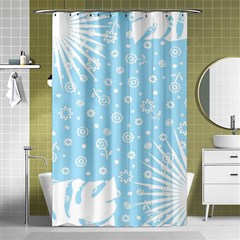 Flower Illustrations Shower Curtain 48  X 72  (small)  by HermanTelo