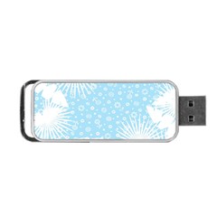 Flower Illustrations Portable Usb Flash (two Sides)