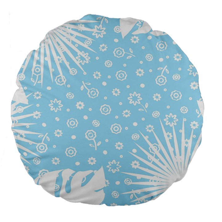 Flower Illustrations Large 18  Premium Round Cushions