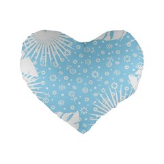 Flower Illustrations Standard 16  Premium Heart Shape Cushions