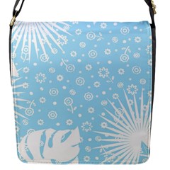 Flower Illustrations Flap Closure Messenger Bag (s) by HermanTelo