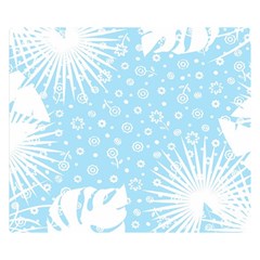 Flower Illustrations Double Sided Flano Blanket (small) 