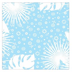 Flower Illustrations Large Satin Scarf (square)