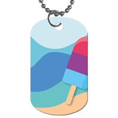 Ice Summer Beach Sea Dessert Dog Tag (one Side)