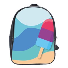 Ice Summer Beach Sea Dessert School Bag (large) by HermanTelo