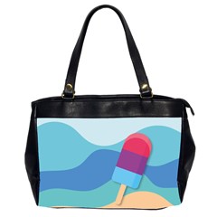 Ice Summer Beach Sea Dessert Oversize Office Handbag (2 Sides) by HermanTelo