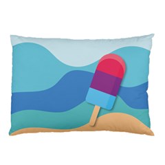 Ice Summer Beach Sea Dessert Pillow Case (two Sides) by HermanTelo