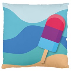 Ice Summer Beach Sea Dessert Large Cushion Case (two Sides)