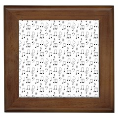 Music Notes Wallpaper Framed Tile by Mariart