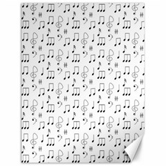 Music Notes Wallpaper Canvas 12  X 16  by Mariart