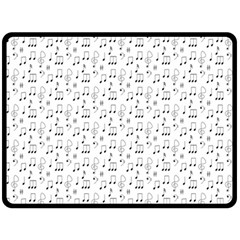 Music Notes Wallpaper Fleece Blanket (large)  by Mariart