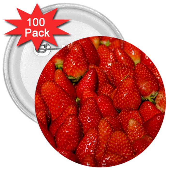 Colorful Strawberries At Market Display 1 3  Buttons (100 pack) 