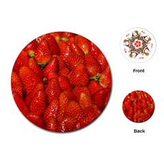 Colorful Strawberries At Market Display 1 Playing Cards Single Design (round) by dflcprintsclothing