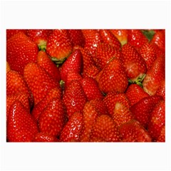 Colorful Strawberries At Market Display 1 Large Glasses Cloth by dflcprintsclothing