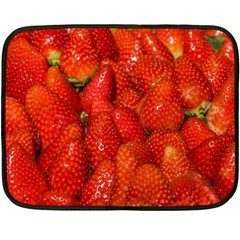 Colorful Strawberries At Market Display 1 Double Sided Fleece Blanket (mini)  by dflcprintsclothing