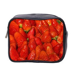 Colorful Strawberries At Market Display 1 Mini Toiletries Bag (two Sides) by dflcprintsclothing