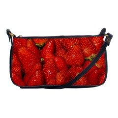 Colorful Strawberries At Market Display 1 Shoulder Clutch Bag by dflcprintsclothing