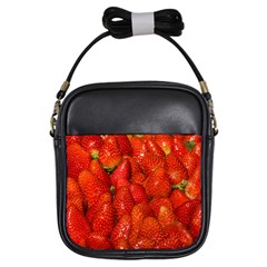 Colorful Strawberries At Market Display 1 Girls Sling Bag by dflcprintsclothing