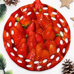 Colorful Strawberries At Market Display 1 Ornament (round Filigree)