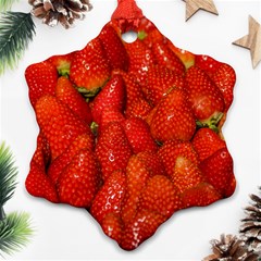 Colorful Strawberries At Market Display 1 Snowflake Ornament (two Sides) by dflcprintsclothing