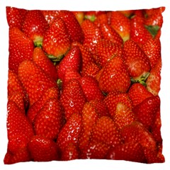 Colorful Strawberries At Market Display 1 Large Cushion Case (one Side)