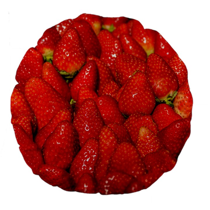 Colorful Strawberries At Market Display 1 Large 18  Premium Round Cushions