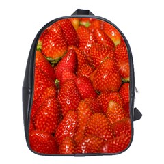 Colorful Strawberries At Market Display 1 School Bag (xl) by dflcprintsclothing