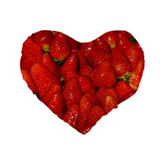 Colorful Strawberries At Market Display 1 Standard 16  Premium Heart Shape Cushions by dflcprintsclothing